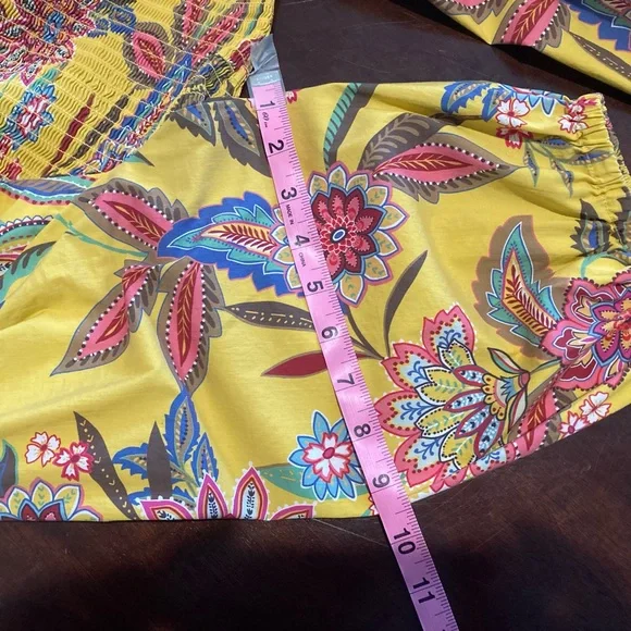 Johnny Was Mladen midi sundress yellow floral - Picture 11 of 12